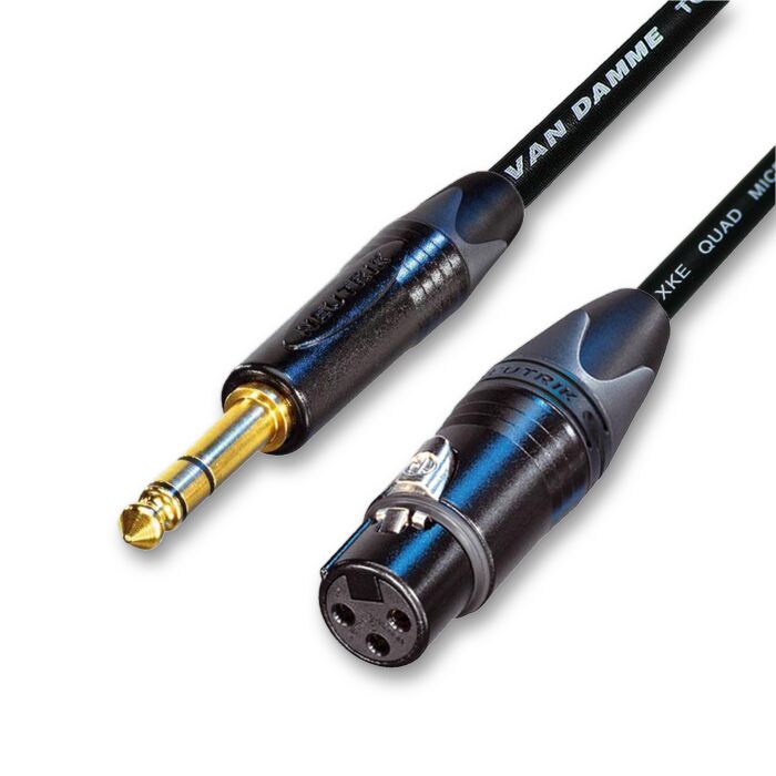 Van Damme Starquad Balanced Lead - Neutrik Gold Female XLR to Jack