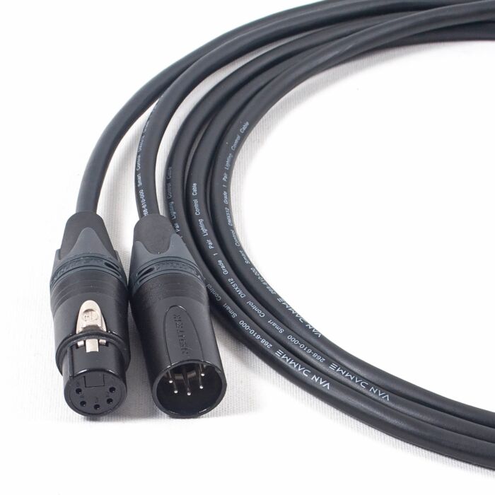 Van Damme Smart Control 5 Pin DMX & AES 110hm XLR Lead. Long Distance.