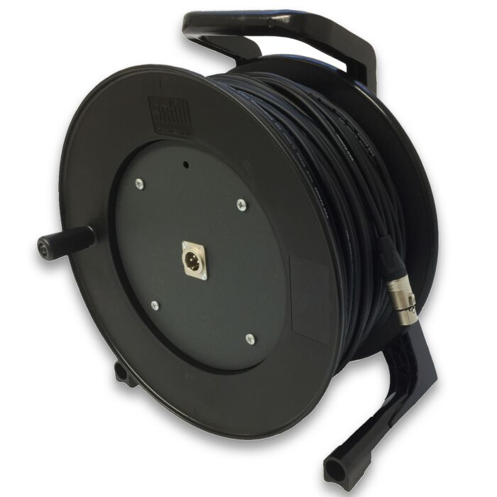Single XLR Cable on Schill Drum Reel. Van Damme STARQUAD Cable