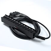 12 Way Stage Box (Long) Neutrik XLRs Van Damme Black Series Snake Cable Loom