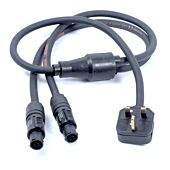 13a UK Plug to 2x True1 PowerCon, Professional AC Y Splitter Cable,