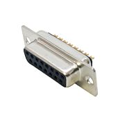 Standard Density. Machined 15 Pin D SUB Connector. High Quality Female Solder Type Pins