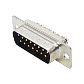 Standard Density. Machined 15 Pin D SUB Connector. High Quality Male Solder Type Pins