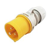 16amp 110v Yellow Site Ceeform Cable Mount Male Plug. 3 Pole PCE (013-4)