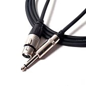 1m REAN (by Neutrik) Female XLR to Mono Jack Cable. Unbalanced TS Lead