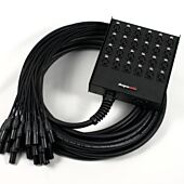 24 Way Stage Box Neutrik XLRs Van Damme Black Series Snake Cable Loom