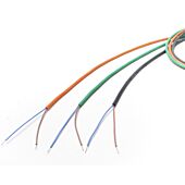 2 Core High Temperature Silicone Rubber Cable. (2x0.25mm). 4amp. DC Wiring. Black, Orange, Green