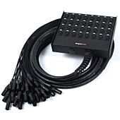 32 Way Stage Box Neutrik XLRs Van Damme Black Series Snake Cable Loom