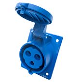 32amp 230V 2P+E IP44 Angled Flush Mount Panel Mount Appliance Female OUTLET PCE (423-6)