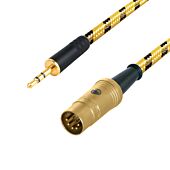 3.5mm Mini Jack to Din Audio Cable. 5 Pin Plug. PLAYBACK Lead. Quad, Naim, B&O. Sommer Vintage Cable