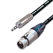 Female XLR to Stereo Mini Jack lead Black