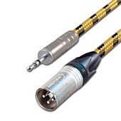 Retro Stereo 3.5mm Mini Jack to Mono Male XLR Cable