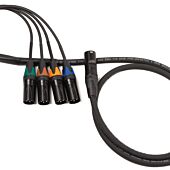 4-Way Audio over Cat Male XLR Breakout Cable – Neutrik & Van Damme