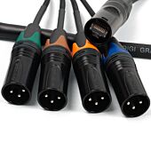 4-Way Audio over Cat Male XLR Breakout Cable – Neutrik & Van Damme