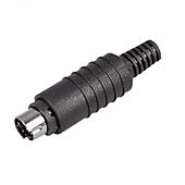4 Pin Mini Din. Plastic Housing. Solder type