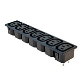 7 way IEC C13 Strip - Panel Mount