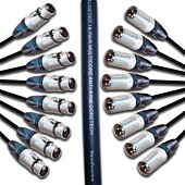 Van Damme Neutrik 8 Way Balanced Male to Female XLR Snake Cable