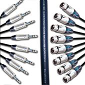 Van Damme Neutrik 4 Way Balanced TRS Jack to Female XLR Snake