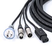 Australian Plug to IEC C13, Audio Hybrid Power and Signal Cable.