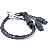 AU Plug to 2x C13 IEC Sockets, Professional AC Y Splitter Cable,