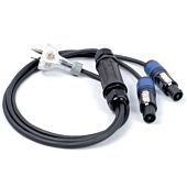 AU Plug to 2x PowerCon Sockets, Professional AC Y Splitter Cable,