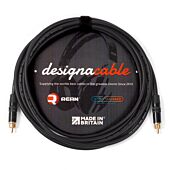 Black Gold Plated RCA to RCA Lead  Quality Black Van Damme Un balanced Instrument Cable Black