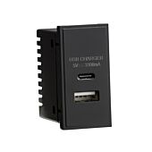 Datacomms NETUSBCBK 25x50mm Dual USB Module. 240v Panel Mount - Type A & Type C