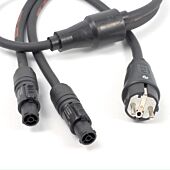 Euro Plug to True1 PowerCon, Professional AC Y Splitter Cable,