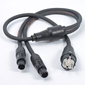 Euro Plug to True1 PowerCon, Professional AC Y Splitter Cable,
