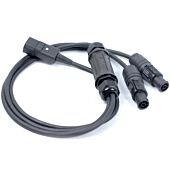 C14 IEC Plug to 2x True1 PowerCon Socket, Professional AC Y Splitter Cable,