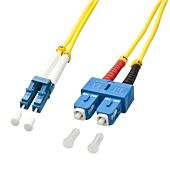 Lindy LC-SC OS2 9-125 Singlemode Fibre Optic Duplex Patch Cable