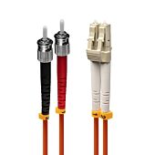 Lindy LC-ST OM2 50-125 Multimode Fibre Optic Duplex Patch Cable