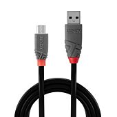 Lindy Type A to Micro-B 2.0 USB Cable - Anthra Line