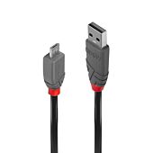 Lindy Type A to Micro-B 2.0 USB Cable - Anthra Line