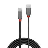 Lindy Type C to Micro-B USB 2.0 Cable - Anthra Line