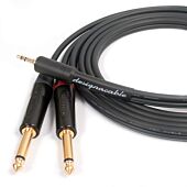 Mogami 2965 3.5mm Stereo Jack to 2x Mono 6.35mm JACKs Splitter Cable