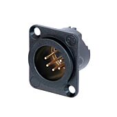 Neutrik 5 Pin NC5MD-LX-B Male XLR Chassis Connector