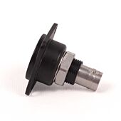 Neutrik Isolated BNC chassis connector feedthrough in Black D-shape housing. NBB75DFIB