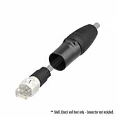Neutrik NE8MXR-B-TOP Retractable Ethercon Connector. IP65 Black Housing. RJ45 Case