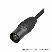 Neutrik NE8MXR-B-TOP Retractable Ethercon Connector. IP65 Black Housing. RJ45 Case