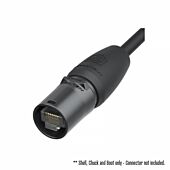 Neutrik NE8MX-B-TOP-14 Ethercon Housing. Black TOP Series IP65 For Large OD cables