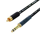 Gold Neutrik 4.4mm TT Bantam Jack to RCA Phono Patch Leads. Van Damme Cables.