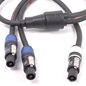 PowerCon to 2x PowerCon, Professional AC Y Splitter Cable,