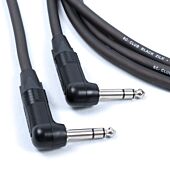 Pro Stereo Instrument Guitar Cable, Right Angle to Right Angle Jack