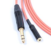 3.5mm Socket Straight To Straight 1/4" Jack Headphone Extension Cable.