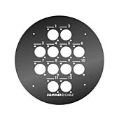 Schill Rund12 d-type plate. 1 Cut out Metal plate for GT310. 