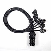 Socapex Spider - 15amp Round Pin Plug to 19 Pole Female Soca