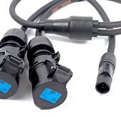 True1 PowerCon to 2x 16a PCE, Professional AC Y Splitter Cable,