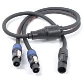 True1 PowerCon to 2x PowerCon, Professional AC Y Splitter Cable,