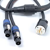 US Plug Nema to x2 PowerCon, Professional AC Y Splitter Cable,